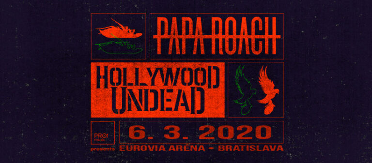 Neskutočný dvojzáprah kapiel Papa Roach & Hollywood Undead 6.3.2020 Eurovia Arena Bratislava